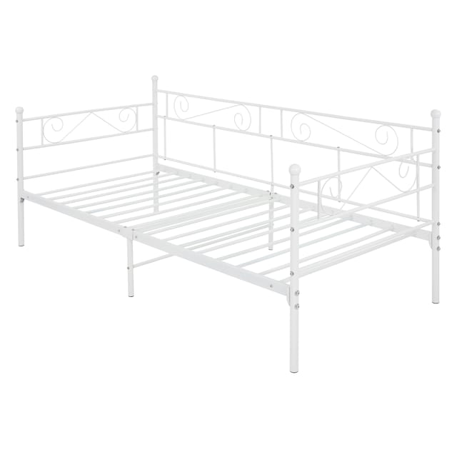ML Design dag seng 90x200cm metal seng på stålramme med hoved og fod del,