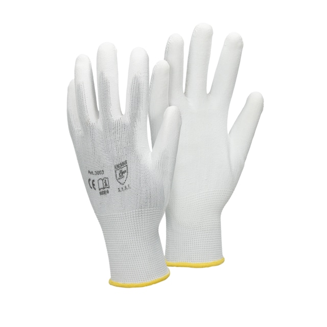 ECD 36 Germany pair PU-arbejde handsker, størrelse 8-M, farve hvid, mekaniker