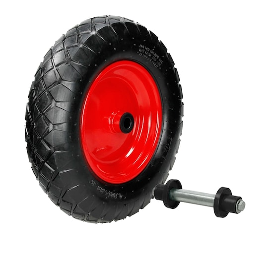 ECD Germany 4 stykker trillebørhjul med pneumatiske dæk med aksel - 4.80 /  | Elgiganten