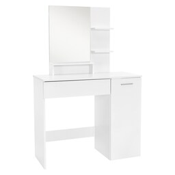 Garderobeskab med spejl 90x38x138 cm Hvid MDF ML-Design