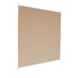 ECD Germany plisségardiner 90 x 200 cm - creme - Klemmfix - EasyFix - uden