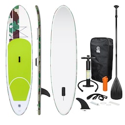 Surfbræt Stand Up Paddle SUP bord padle bord oppustelige padle Grøn 308 cm