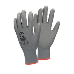 ECD 144 Germany pair PU-arbejde handsker, størrelse 7-S, Gray, mekaniker