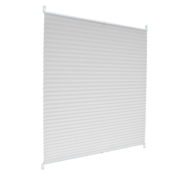 ECD Germany Plisseret 50 x 100 cm - Hvid - Klemmfix - EasyFix - uden at bore -