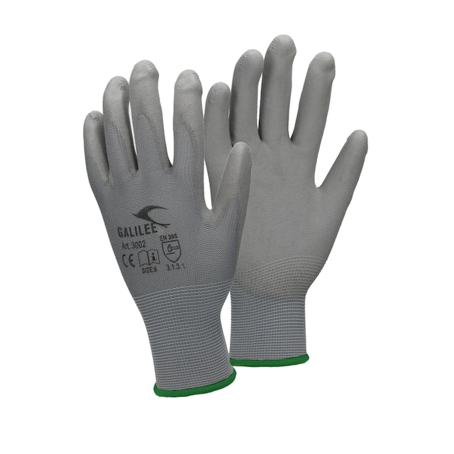 ECD 120 Germany pair PU-arbejde handsker, størrelse 11-XXL, Grå, mekaniker