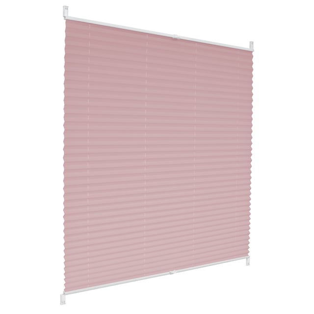 ECD Germany Plisseret Clamp Fix uden boring 60 x 100cm Pink Sightseeing Sun og