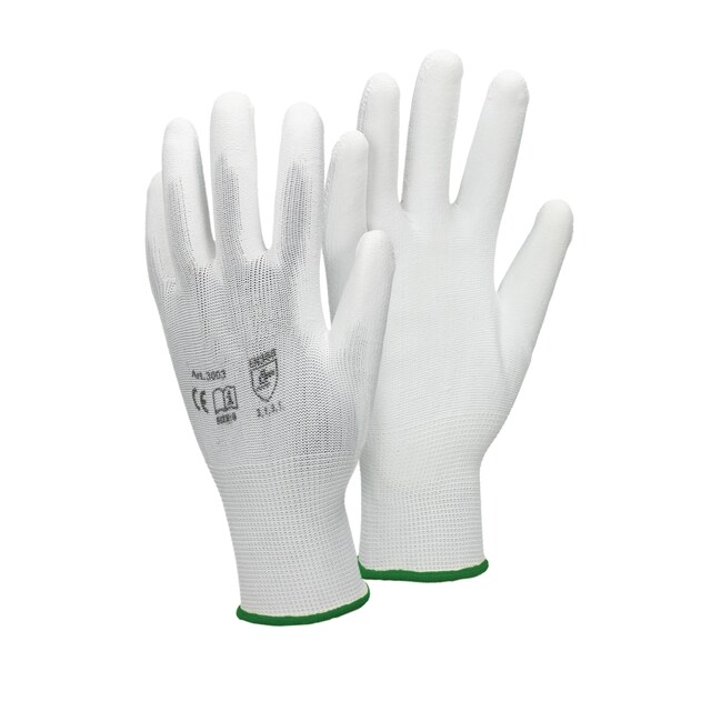 ECD 120 Germany pair PU-arbejde handsker, størrelse 11-XXL, farve hvid,