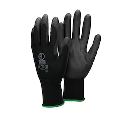 ECD 120 Germany pair PU-arbejde handsker, størrelse 11-XXL, Farve Sort,