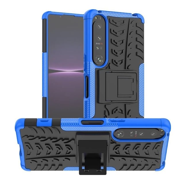 Stødbestandigt cover med stativ Sony Xperia 1 V - Blå