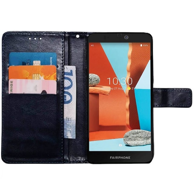Wallet cover 3-kort Fairphone 3 Plus - Mørkeblå