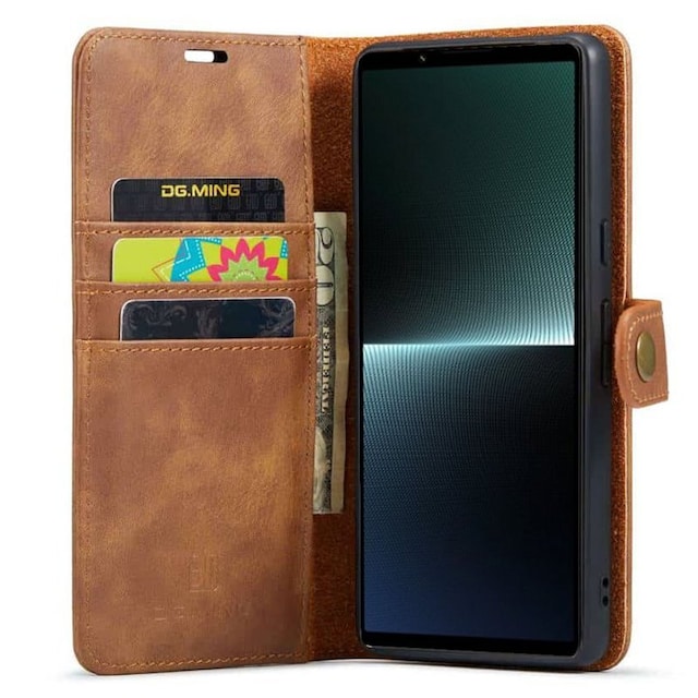 Wallet DG-Ming 2i1 Sony Xperia 1 V - Brun