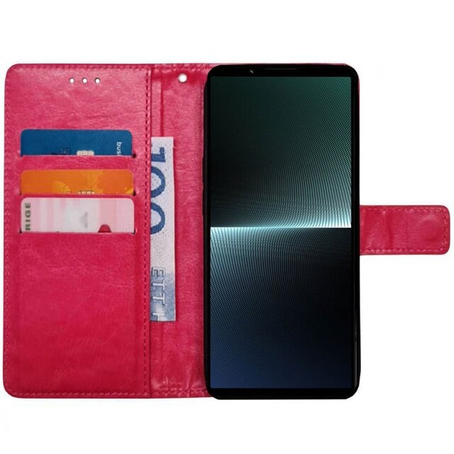 Wallet cover 3-kort Sony Xperia 1 V - Lyserød