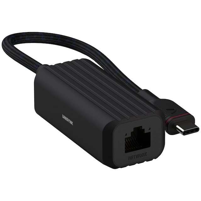Unysink USB-C til Ethernet-adapter 10379 (sort)