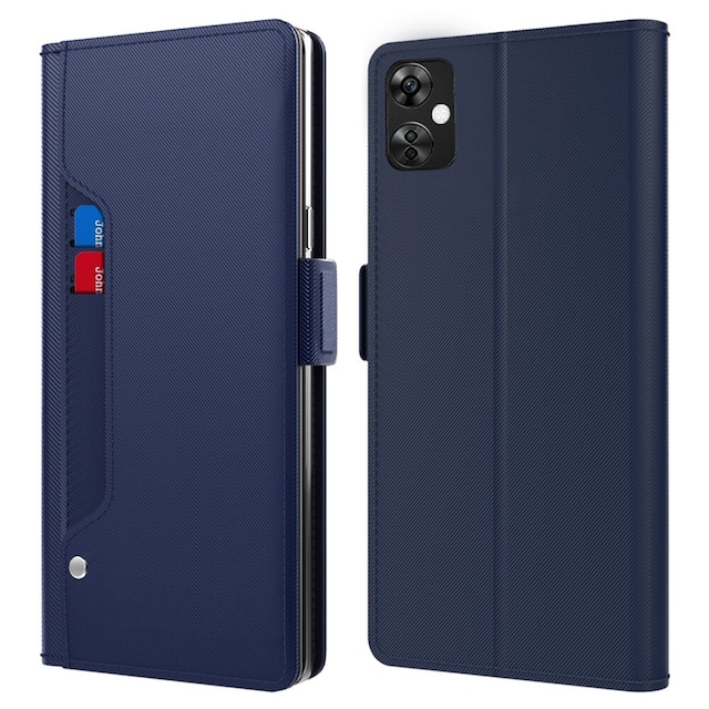 SKALO OnePlus Nord CE 3 Lite 5G Kortholder Mirror Flip Cover - Blå