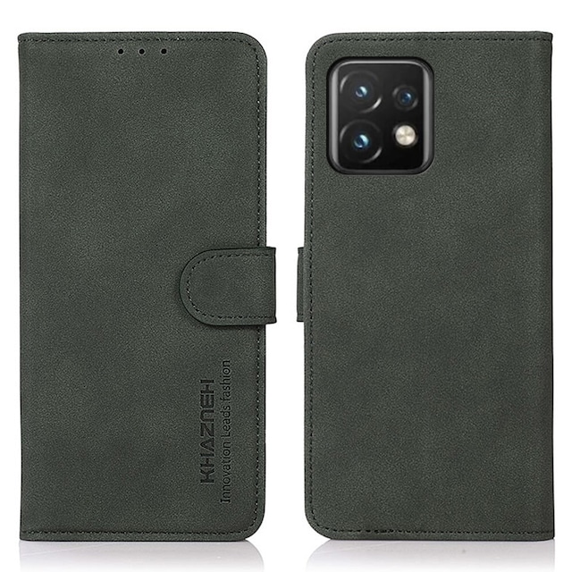 SKALO Motorola Edge 40 Pro 5G KHAZNEH Pungetui i PU-læder - Grøn