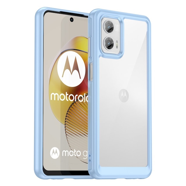 SKALO Motorola Moto G73 5G Transparent TPU Bumper cover - Blå