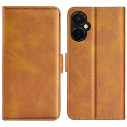 SKALO OnePlus Nord CE 3 Lite 5G Premium Wallet Flip Cover - Lys brun