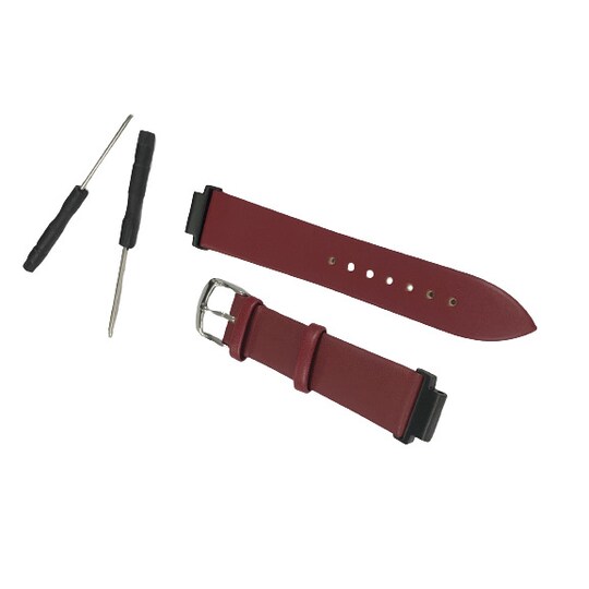 Armband i äkta läder med Fuchsia Forerunner 220/230/235/630/620/735XT, Garmin Approach S20/S5/ S6 | Elgiganten