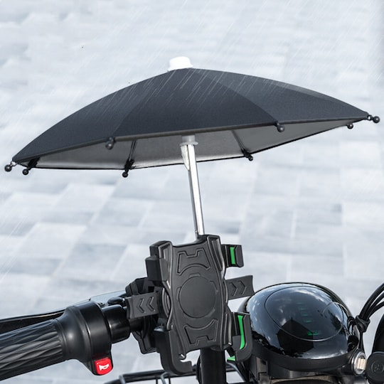 Vattentät solskydd Litet paraply Cykelbackspegel Mobiltelefonhållare |  Elgiganten