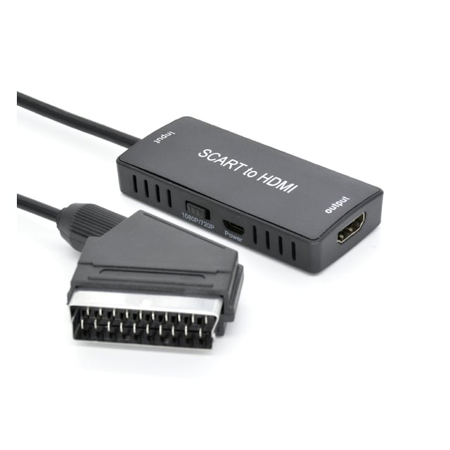 Scart til HDMI konverter adapter 1080P