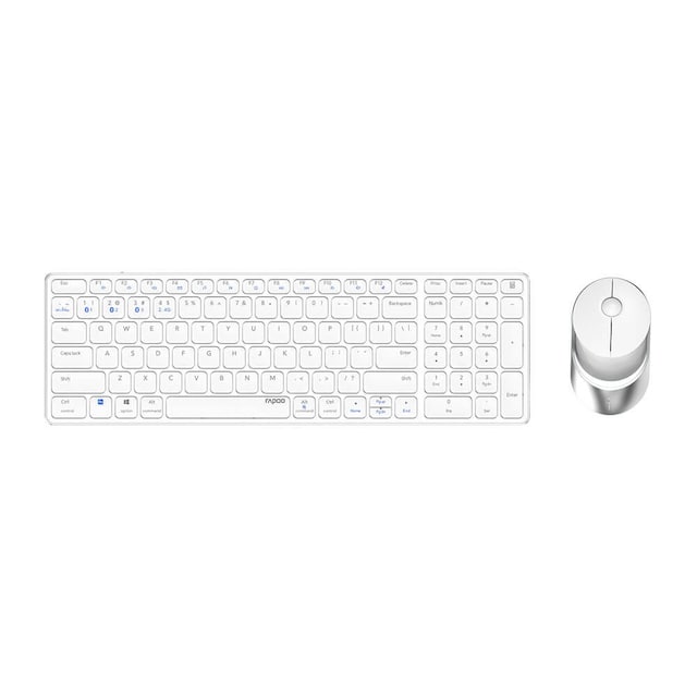 RAPOO tastatur/Mus Sæt 9750M Multi-Mode Wireless Hvid