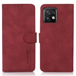 SKALO Motorola Edge 40 Pro 5G KHAZNEH Pungetui i PU-læder - Rød
