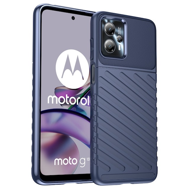 SKALO Motorola Moto G23 4G Twill TPU-cover - Blå