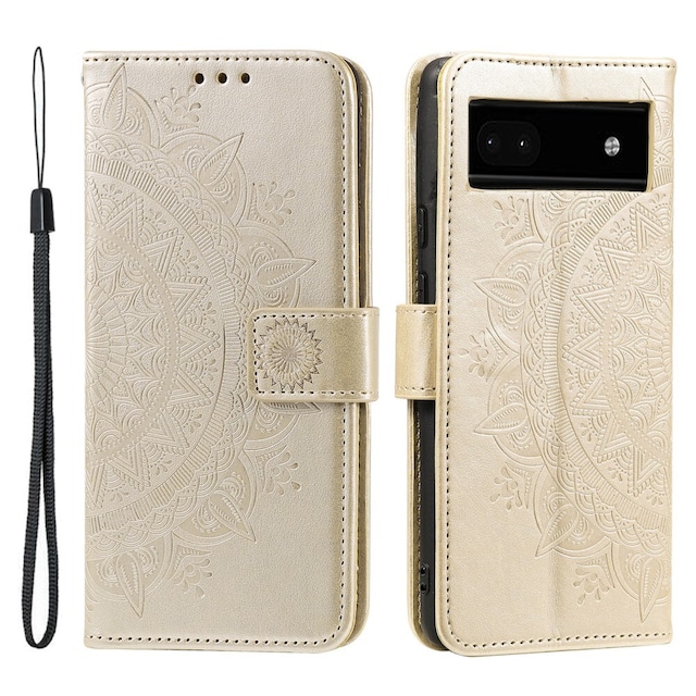 SKALO Google Pixel 7a Mandala Flip Cover - Guld