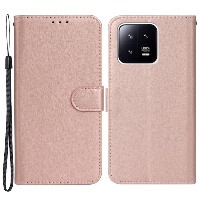 SKALO Xiaomi 13 5G Flip Cover m. pung i PU-læder - Rosa guld