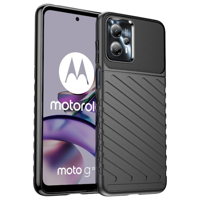 SKALO Motorola Moto G23 4G Twill TPU-cover - Sort