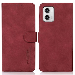 SKALO Motorola Moto G73 5G KHAZNEH Pungetui i PU-læder - Rød