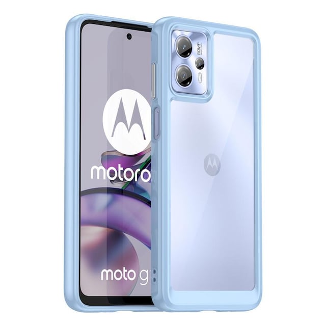SKALO Motorola Moto G23 4G Transparent TPU Bumper cover - Blå