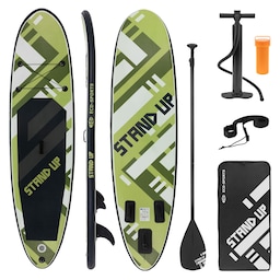 Oppustelig Stand Up Paddle Board 308x78x10 cm Olive lavet af PVC