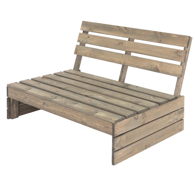 ECD Germany GARDEN Bench 3-personers med ryglæn, lavet af massivt træ,