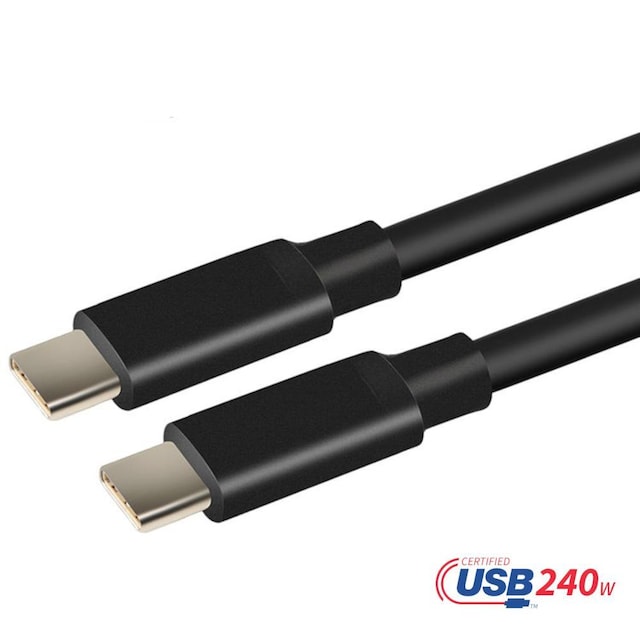 USB-IF-certificeret 2m USB-C 2.0 240W Hurtigopladning 480Mbps