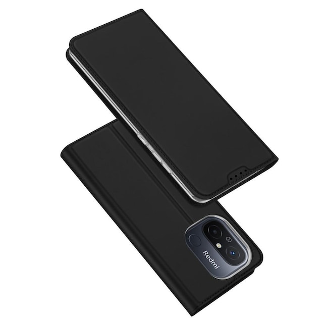 DUX DUCIS Skin Pro Series Taske med Kortspor Xiaomi Redmi 12C - Sort