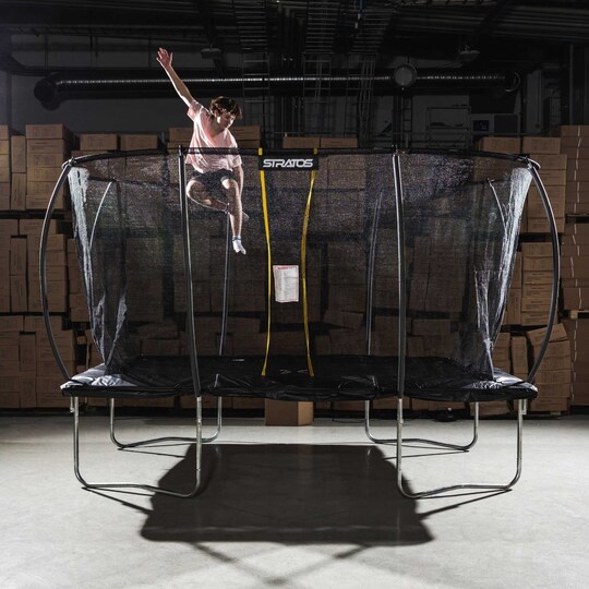 Stratos Firkantet trampolin 244X366 cm Sort | Elgiganten