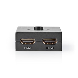 Nedis HDMI ™ switch | 3-Port port(s) | 1x HDMI™ Input / 2x HDMI ™ -indgang | 1x HDMI™ Output / 2x HDMI™ Output | 4K@60Hz | 6 Gbps | Metal | Antracit