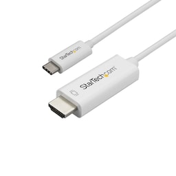StarTech.com 1m USB-C till HDMI-kabel - 4K vid 60Hz - Vit, 1 m, USB Type-C, HDMI