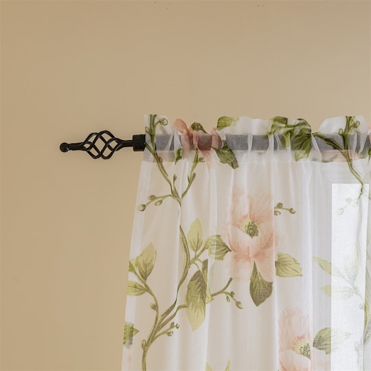 Långa semi-transparenta gardiner semi draperier för sovrum vardagsrum  2-delat Lyserød 1 x 2 m | Elgiganten