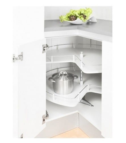Hjørnekarrusel til underskab 90 cm MDF (hvid) - Køkkenindretning -  Elgiganten