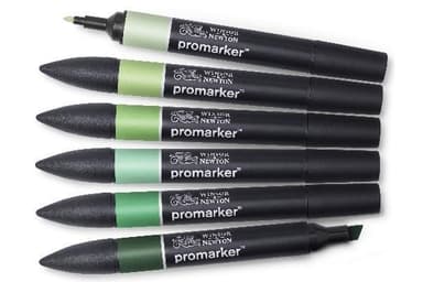 WINSOR Promarker set, green tones 6pcs