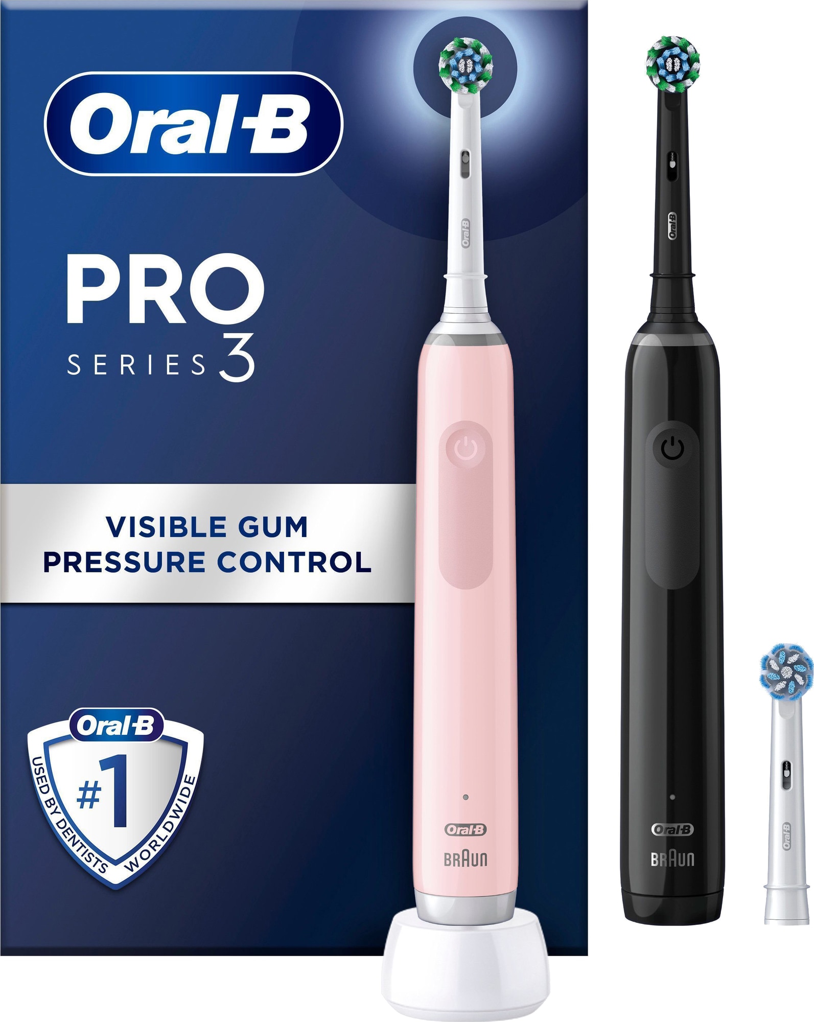 Oral-B Pro3 760277 (sort/pink) | Elgiganten