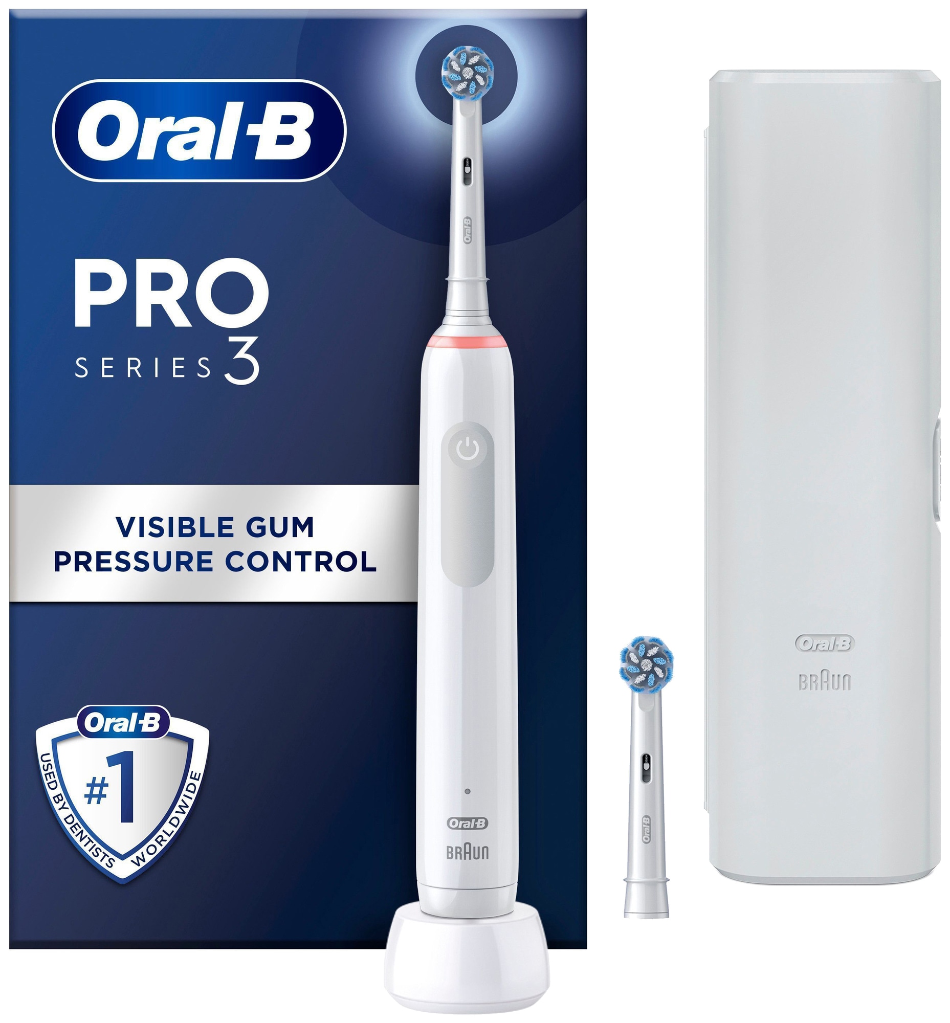 Oral-B Pro 3 elektriske tandbørste 759929 (hvid) | Elgiganten