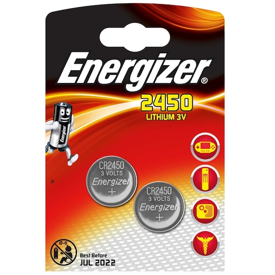 Energizer CR2450 Lithium-batterier - 2 stk | Elgiganten