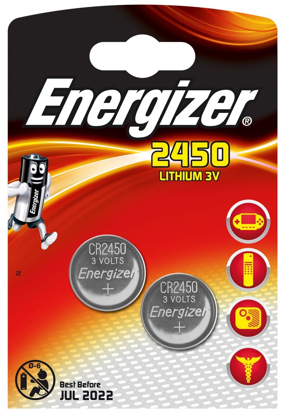 Energizer CR2450 Lithium-batterier - 2 stk | Elgiganten