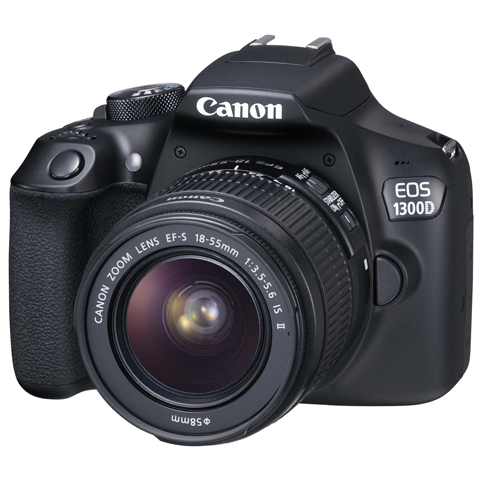 Canon EOS 1300D DSLR-kamera 18-55 mm + 2 batterier | Elgiganten
