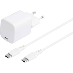 Sandstrom USB-C 30W GaN oplader med USB-C-kabel