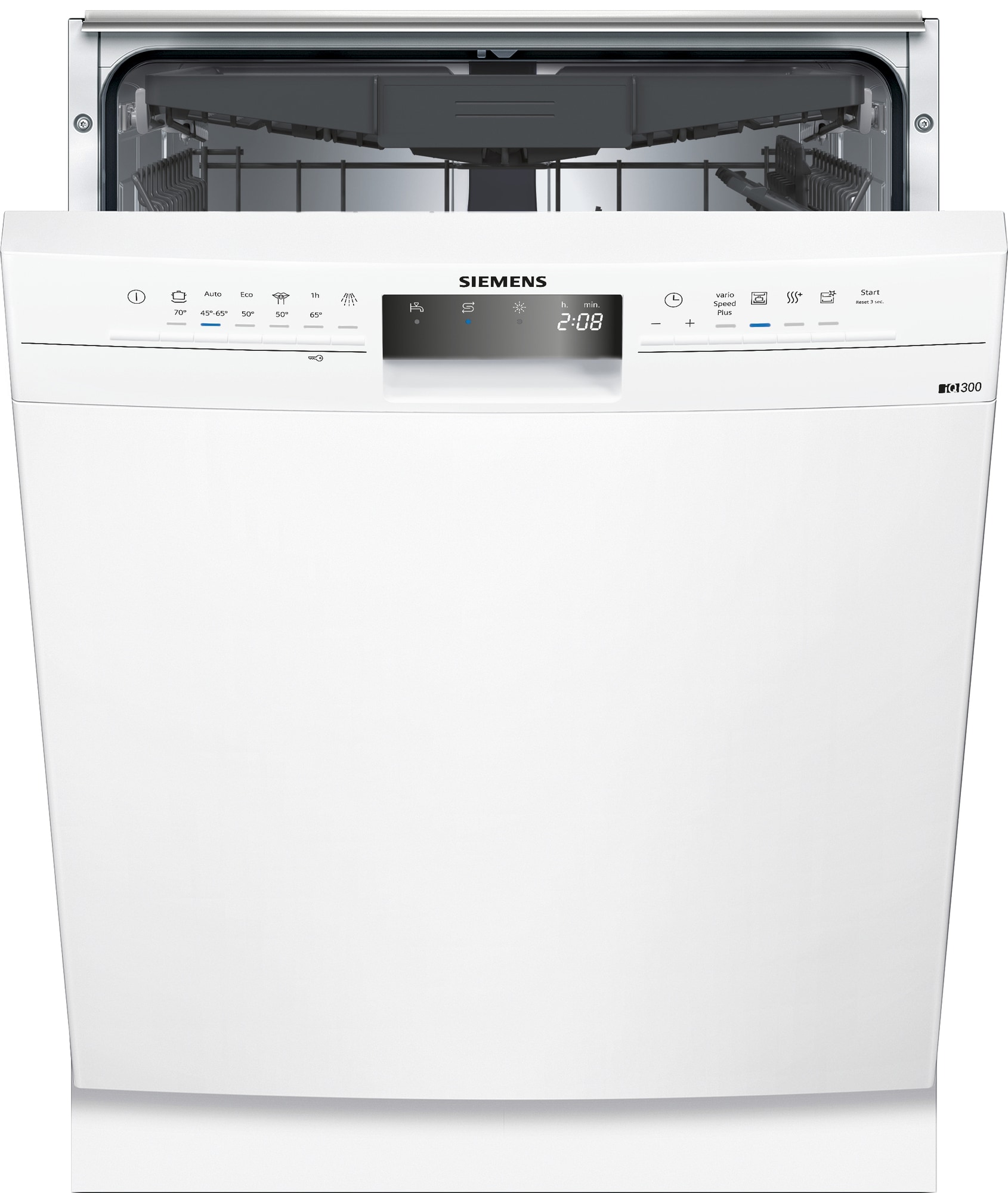Effektiv og lydløs Siemens opvaskemaskine: SN436W06KS i elegant hvid