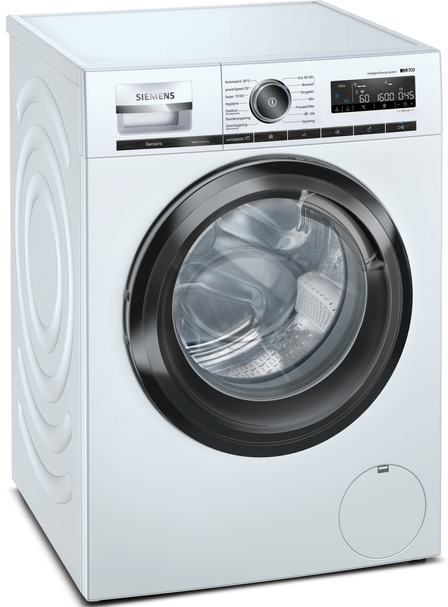 Siemens vaskemaskine med selvrensende vaskemiddelskuffe og Home Connect -  WM6HXKE1DN - til ren og smart tøjvask.